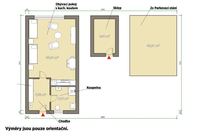 Prodej, Byt 1+kk, Železná Ruda