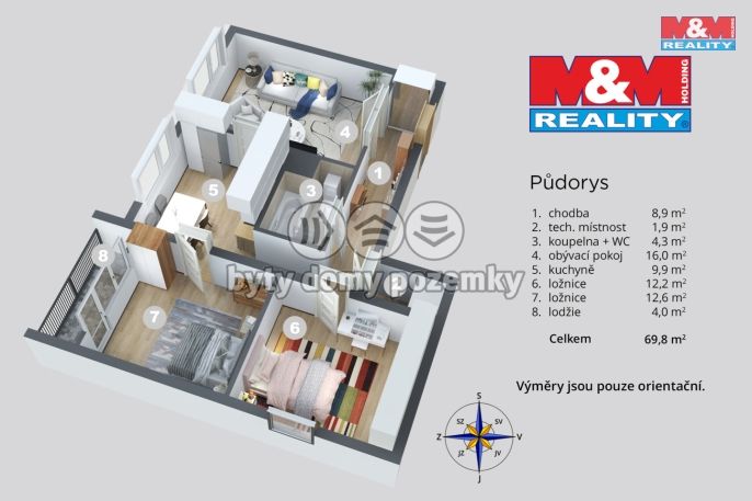 Prodej, Byt 3+1, Děčín