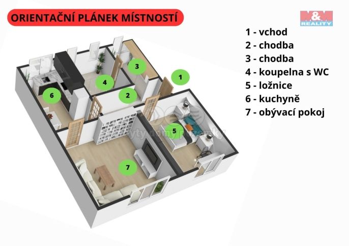 Pronájem, Byt 2+1, Přibyslav
