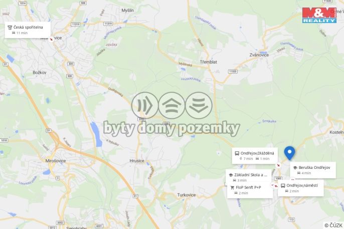 Prodej, Pozemek k bydlení, Ondřejov