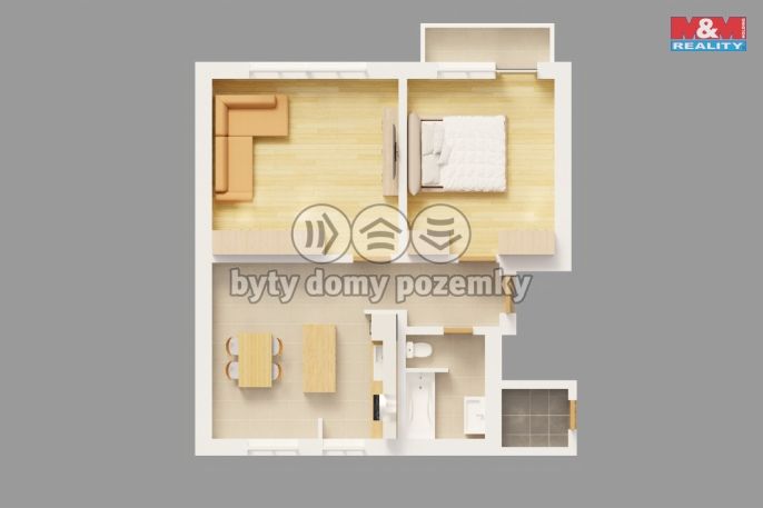 Prodej, Byt 3+kk, Unhošť