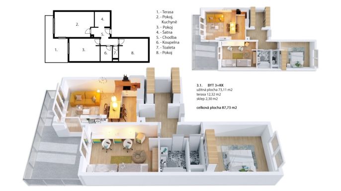 Prodej, Byt 3+kk, Mladá Boleslav