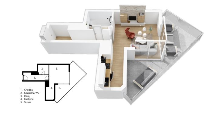 Prodej, Byt 1+kk, Praha