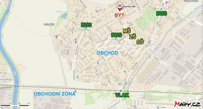 Pronájem, Byt 2+1, Hradec Králové