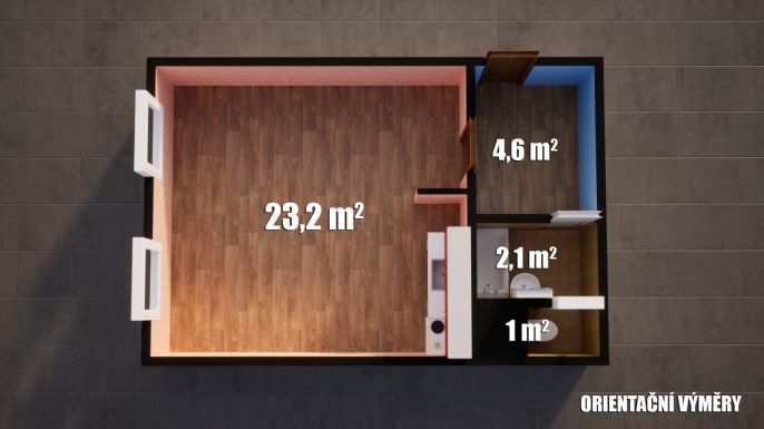 Prodej, Byt 1+kk, Ústí nad Labem