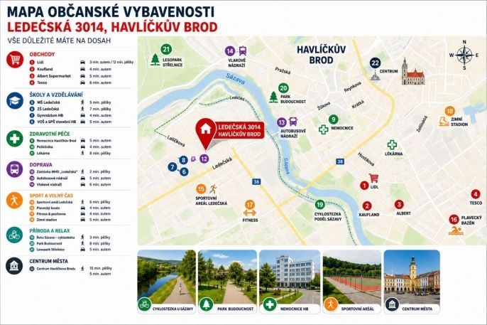 Prodej, Byt 3+1, Havlíčkův Brod