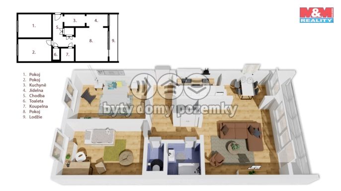 Prodej, Byt 3+1, Praha