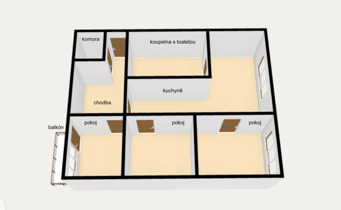 Prodej, Byt 3+1, Rokytnice v Orlických horách
