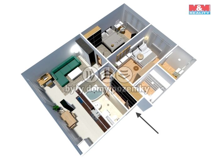 Prodej, Byt 3+1, Most