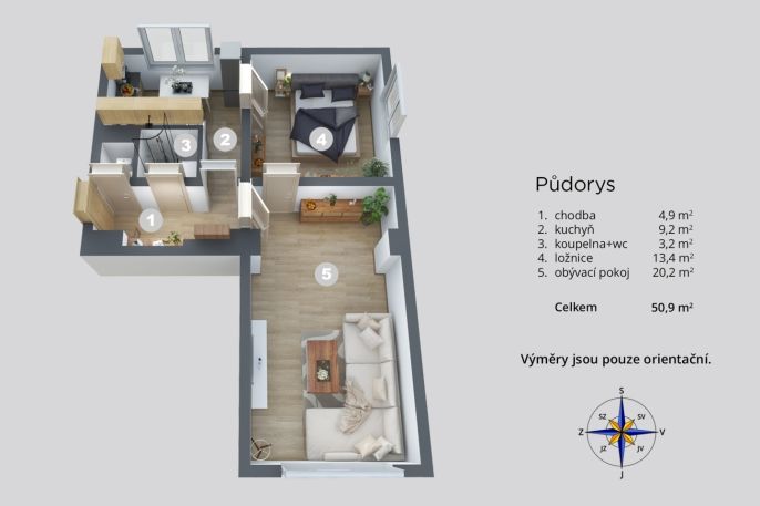 Prodej, Byt 2+1, Děčín