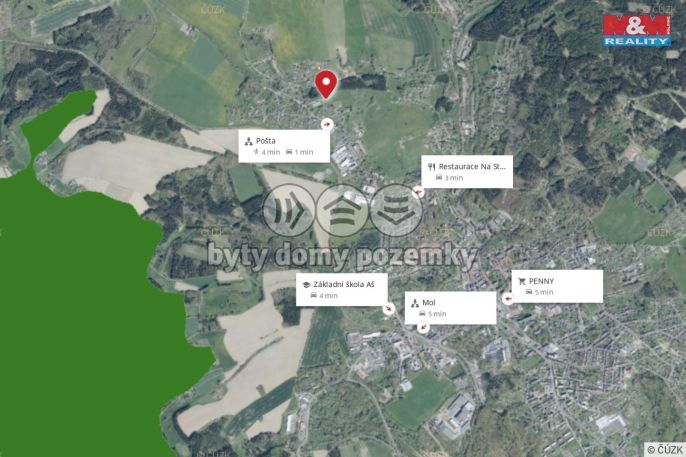 Prodej, Pozemek k bydlení, Krásná