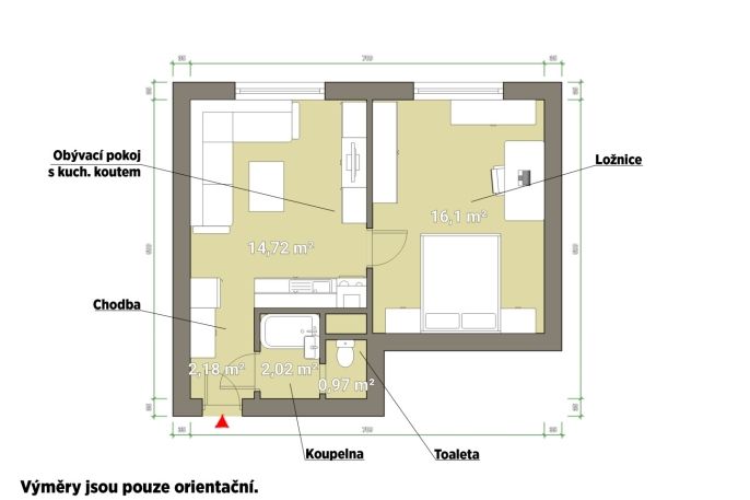 Prodej, Byt 1+1, Plzeň