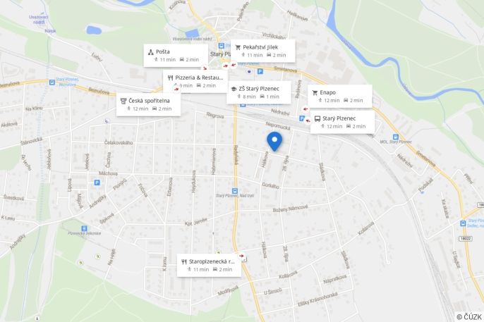 Pronájem, Byt 1+1, Starý Plzenec