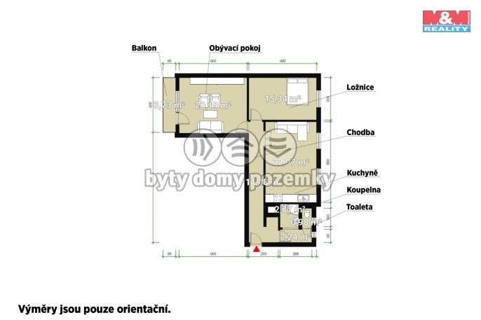 Pronájem, Byt 3+kk, Plzeň