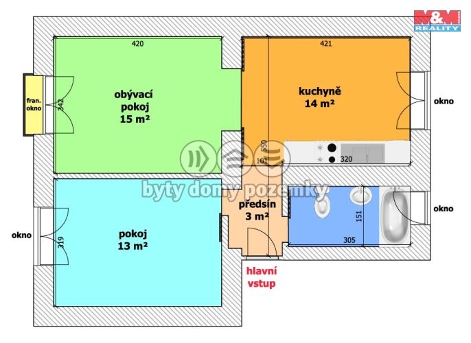 Prodej, Byt 2+1, Ostrava