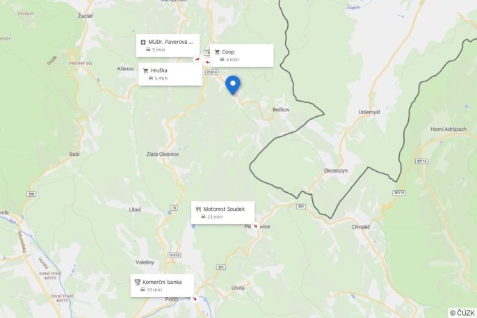 Pronájem, Chata, Bernartice