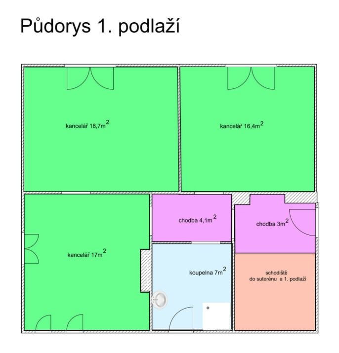 Pronájem, Kancelářský prostor, Ostrava