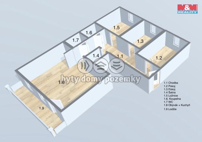 Prodej, Byt 4+kk, Poděbrady