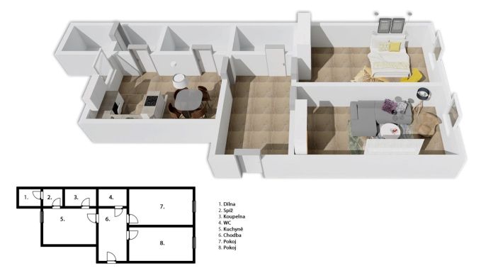 Prodej, Byt 2+1, Holešov