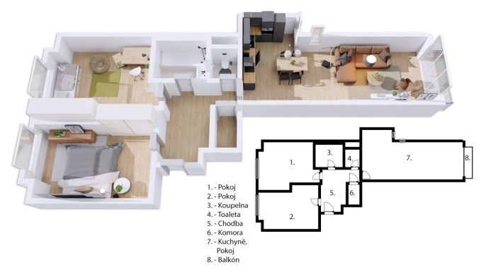 Prodej, Byt 3+kk, Praha