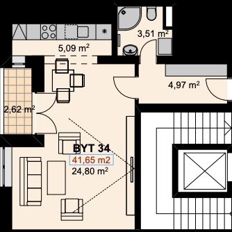 Prodej, Byt 1+kk, Přelouč