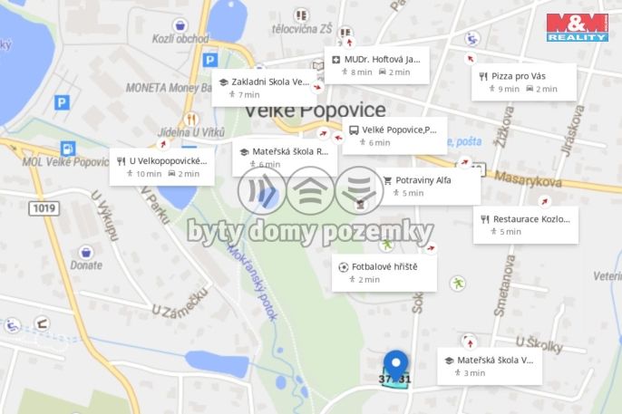 Prodej, Pozemek k bydlení, Velké Popovice