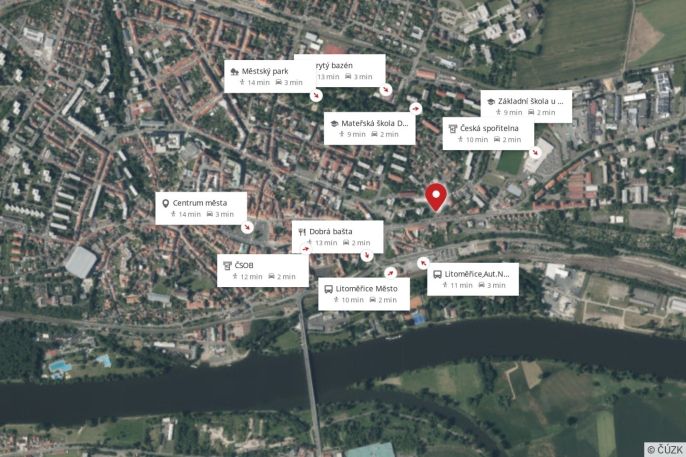 Pronájem, Byt 2+1, Litoměřice