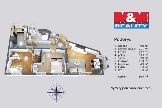 Prodej, Byt 3+1, Ústí nad Labem
