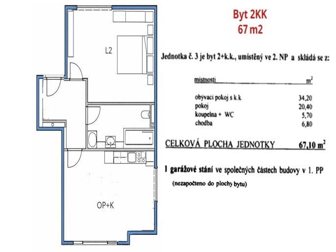 Prodej, Byt 2+kk, Lovosice