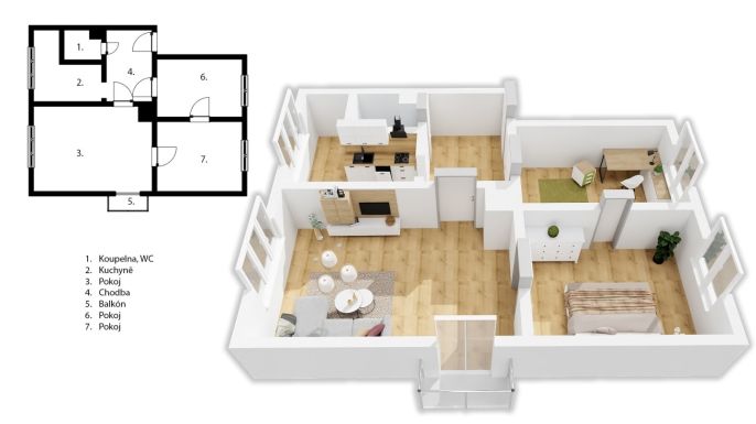 Prodej, Byt 3+1, Prachatice