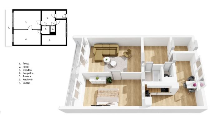 Prodej, Byt 2+1, Pardubice