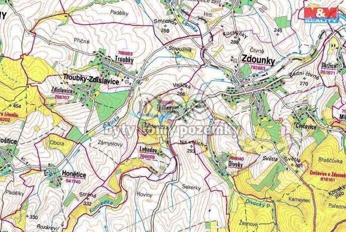 Prodej, Pole, Troubky-Zdislavice