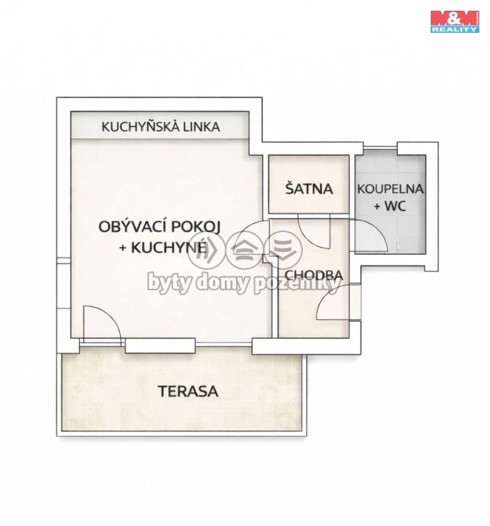 Prodej, Byt 1+kk, Želešice