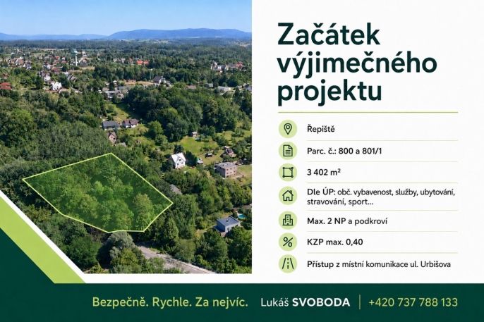 Prodej, Komerční pozemky, Řepiště