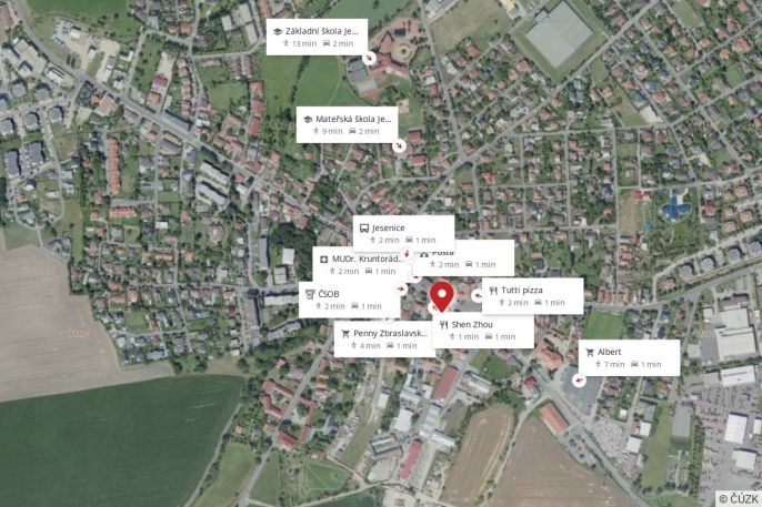 Pronájem, Obchod a služby, Jesenice