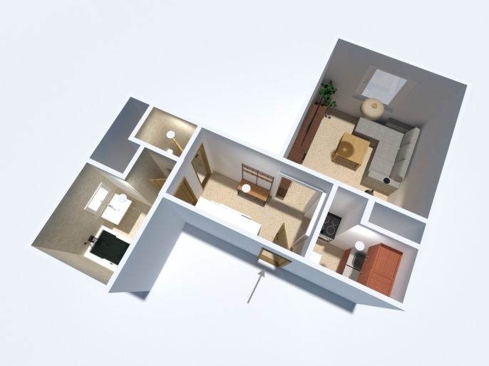 Pronájem, Byt 1+kk, Příbram