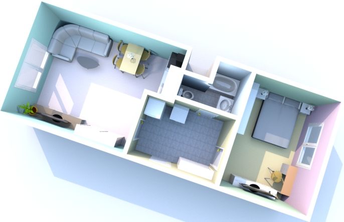 Pronájem, Byt 2+kk, Děčín