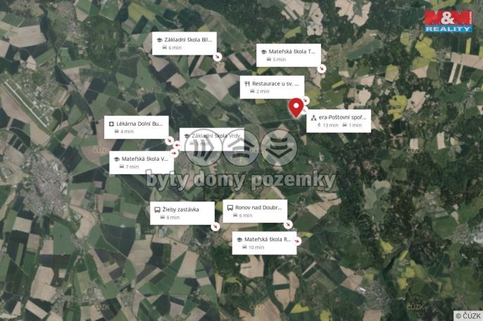 Prodej, Pozemek k bydlení, Podhořany u Ronova