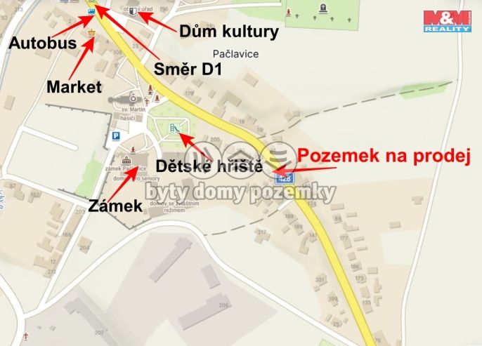 Prodej, Pozemek k bydlení, Pačlavice