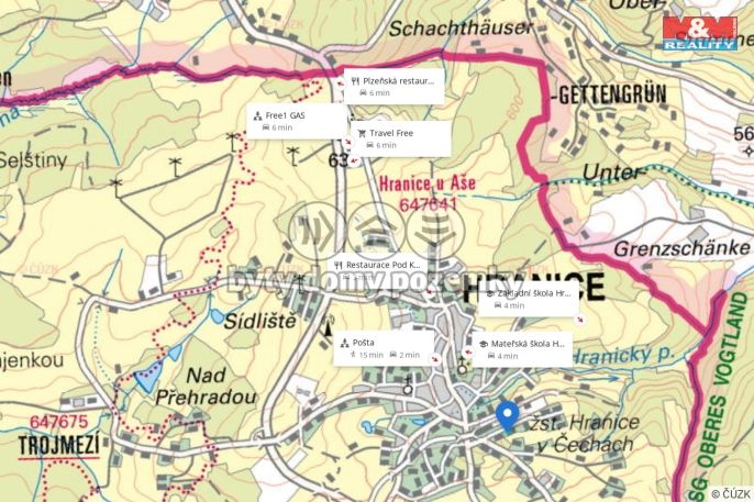 Prodej, Zahrada, Hranice