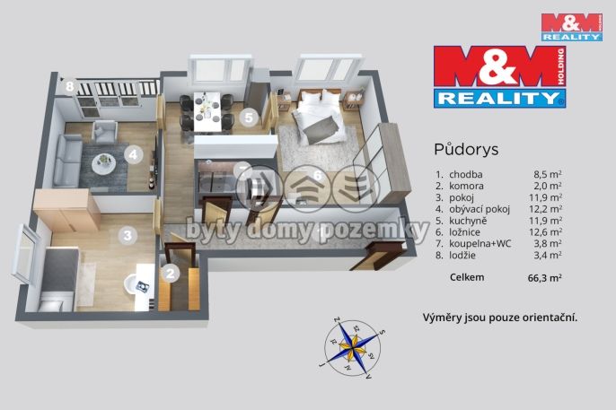 Prodej, Byt 3+1, Ústí nad Labem