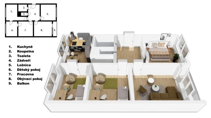 Prodej, Byt 3+1, Náchod