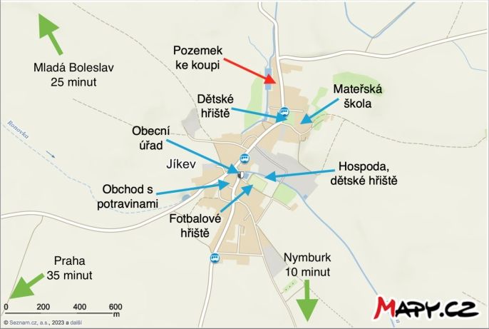 Prodej, Pozemek k bydlení, Jíkev