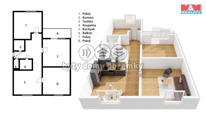 Prodej, Byt 3+1, Česká Třebová