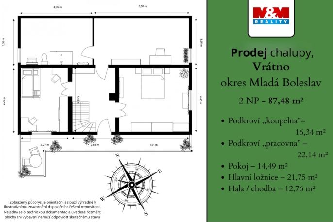 Prodej, Chalupa, Vrátno