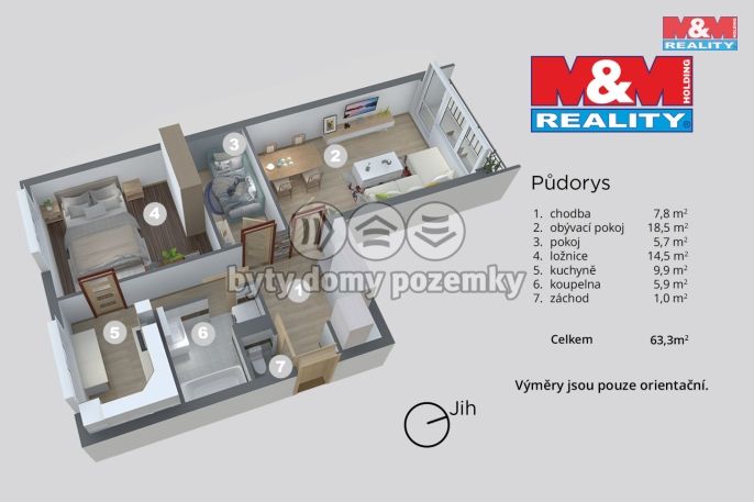 Prodej, Byt 2+1, Děčín