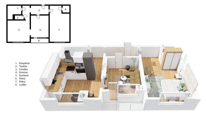 Prodej, Byt 2+1, Pardubice