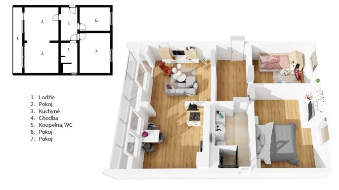 Prodej, Byt 3+1, Kladno