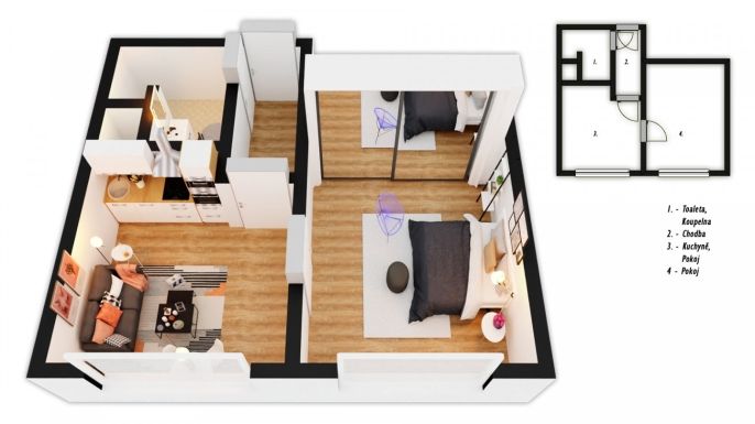 Prodej, Byt 1+1, Česká Lípa