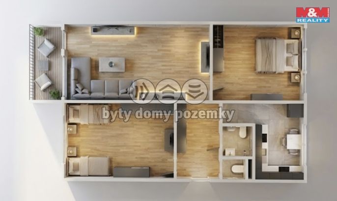 Prodej, Byt 3+1, Praha